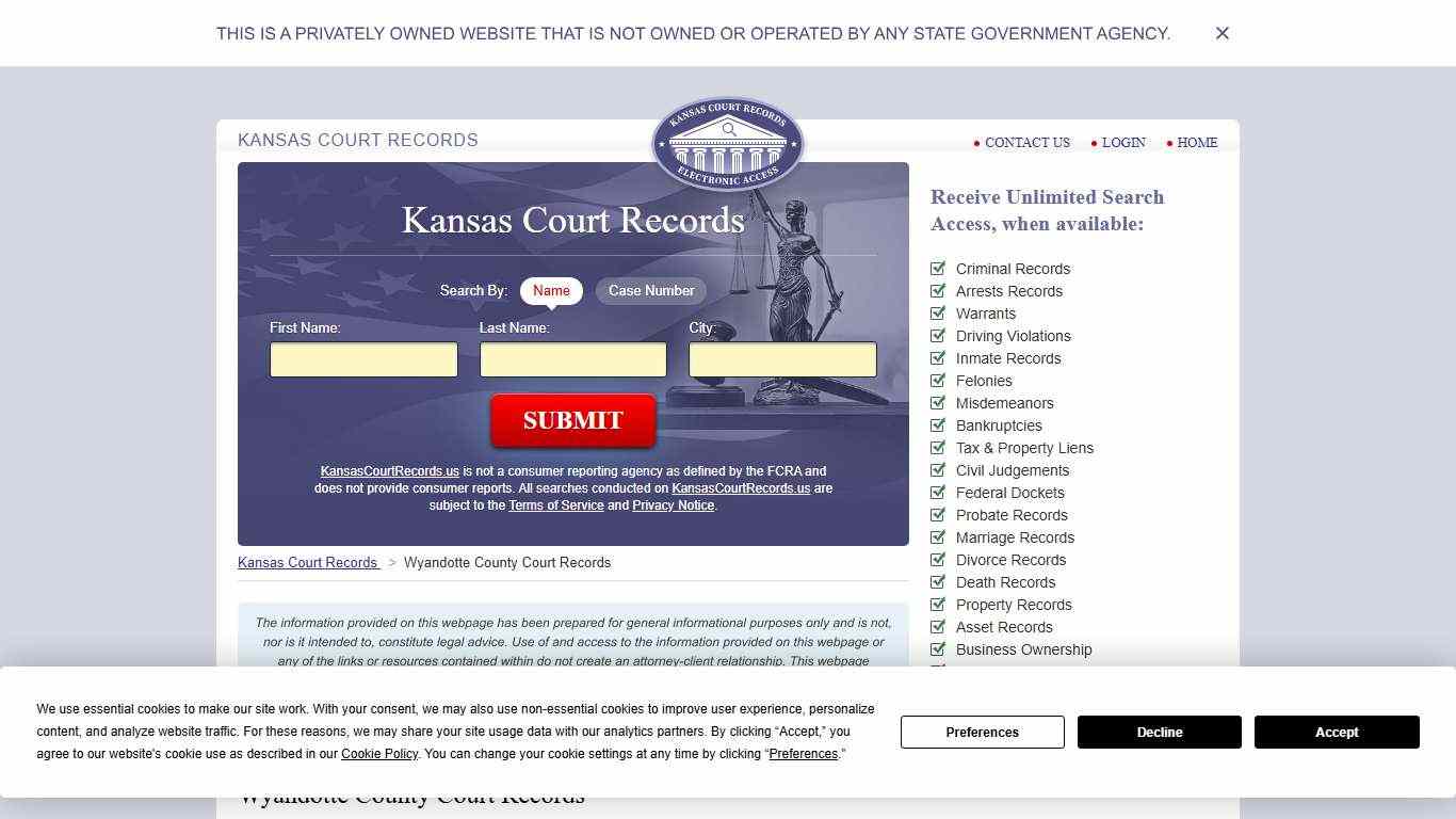 Wyandotte County Court Records | KansasCourtRecords.us