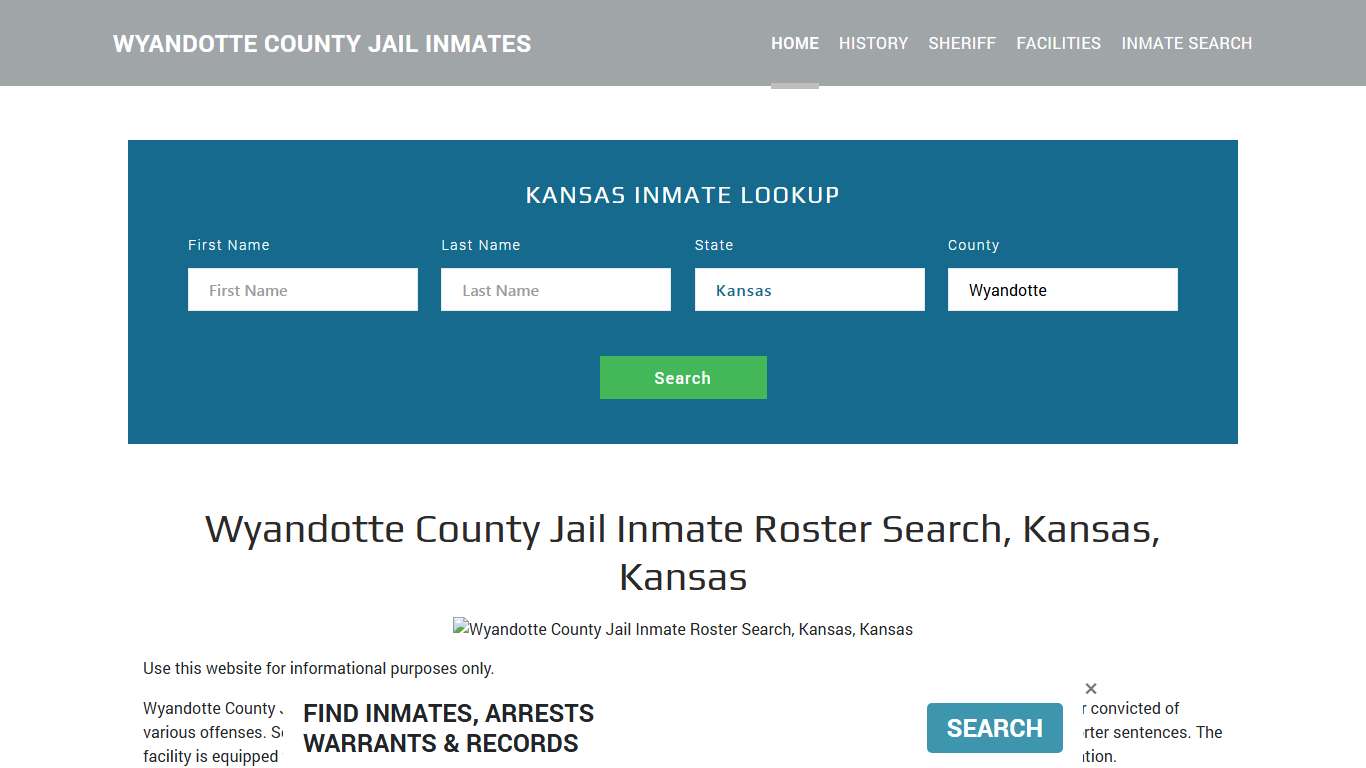 Wyandotte County Jail Inmate Roster Lookup, Kansas, KS